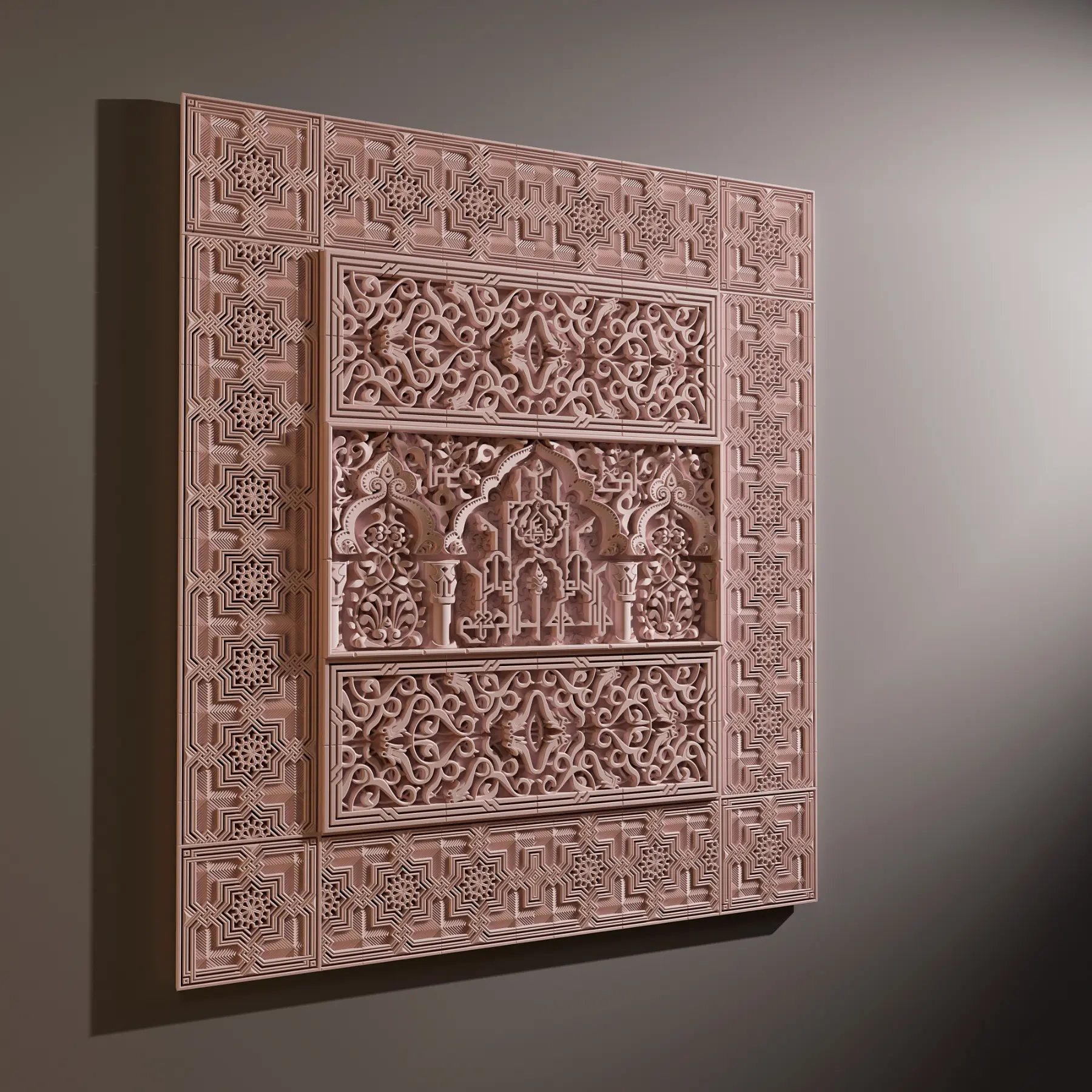 Islamic art in Pink Color - Alhambra