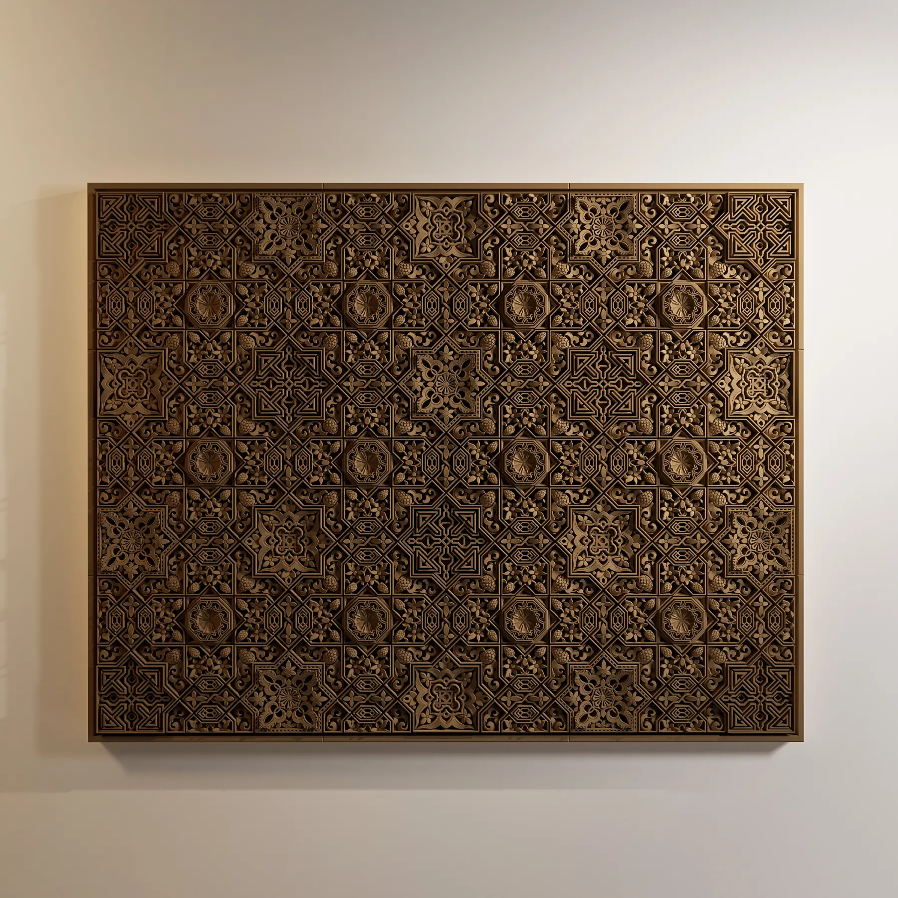 Classic andalusian art in brown color